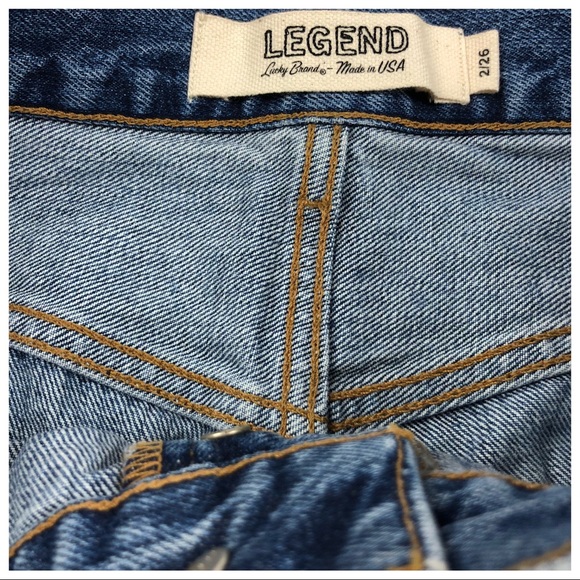 NWT Lucky Brand Selvedge Redline Cone Denim Vintage Straight Shorts Size 2/26 - Picture 3 of 7